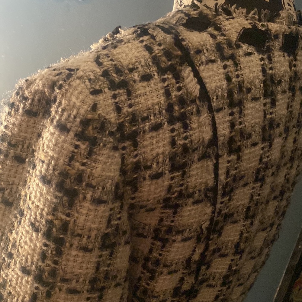Tweed Front Button Blazer Jacket - Picture 6 of 11